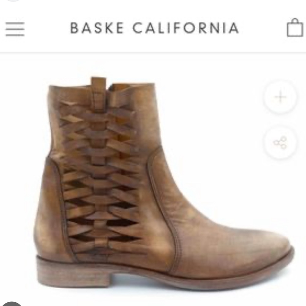 Baske California Cactus Leather Ankle Boots.  Made in Spain. Size 36. So Cute!!!